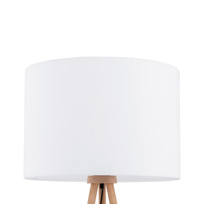 Lampadaire en bois et lin TOKYO pour salon et chambre