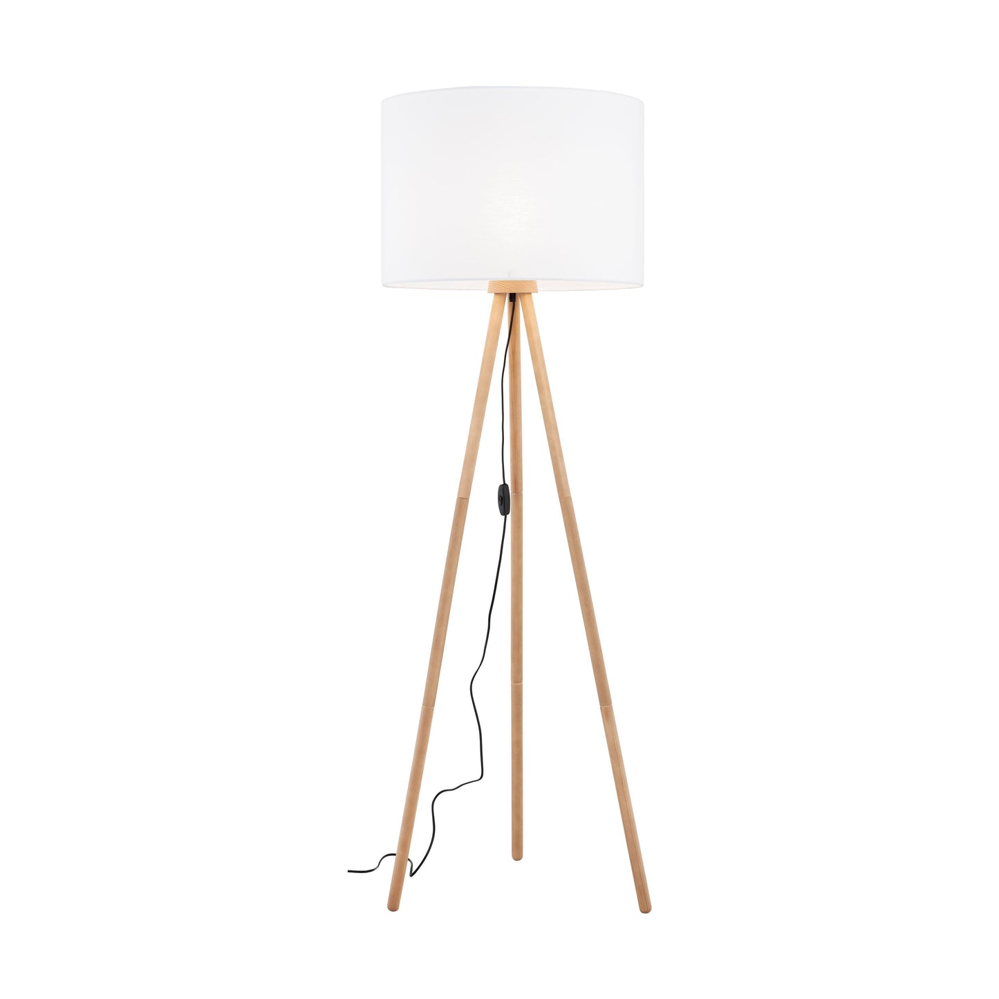 Lampadaire en bois et lin TOKYO pour salon et chambre