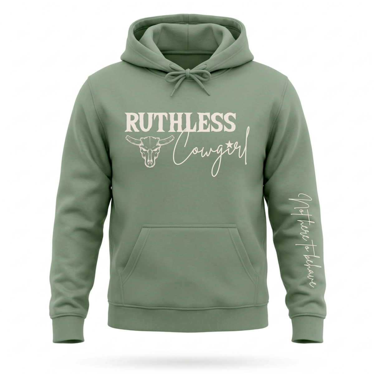 RUTHLESS COWGIRL HOODIE | Dusty Green