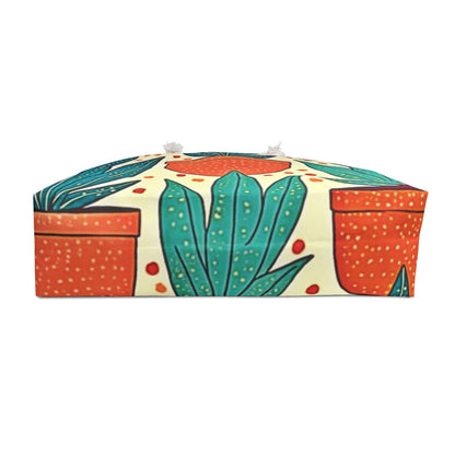 Sac de voyage à motif de succulente en pot | Grand sac fourre-tout Plante tropicale