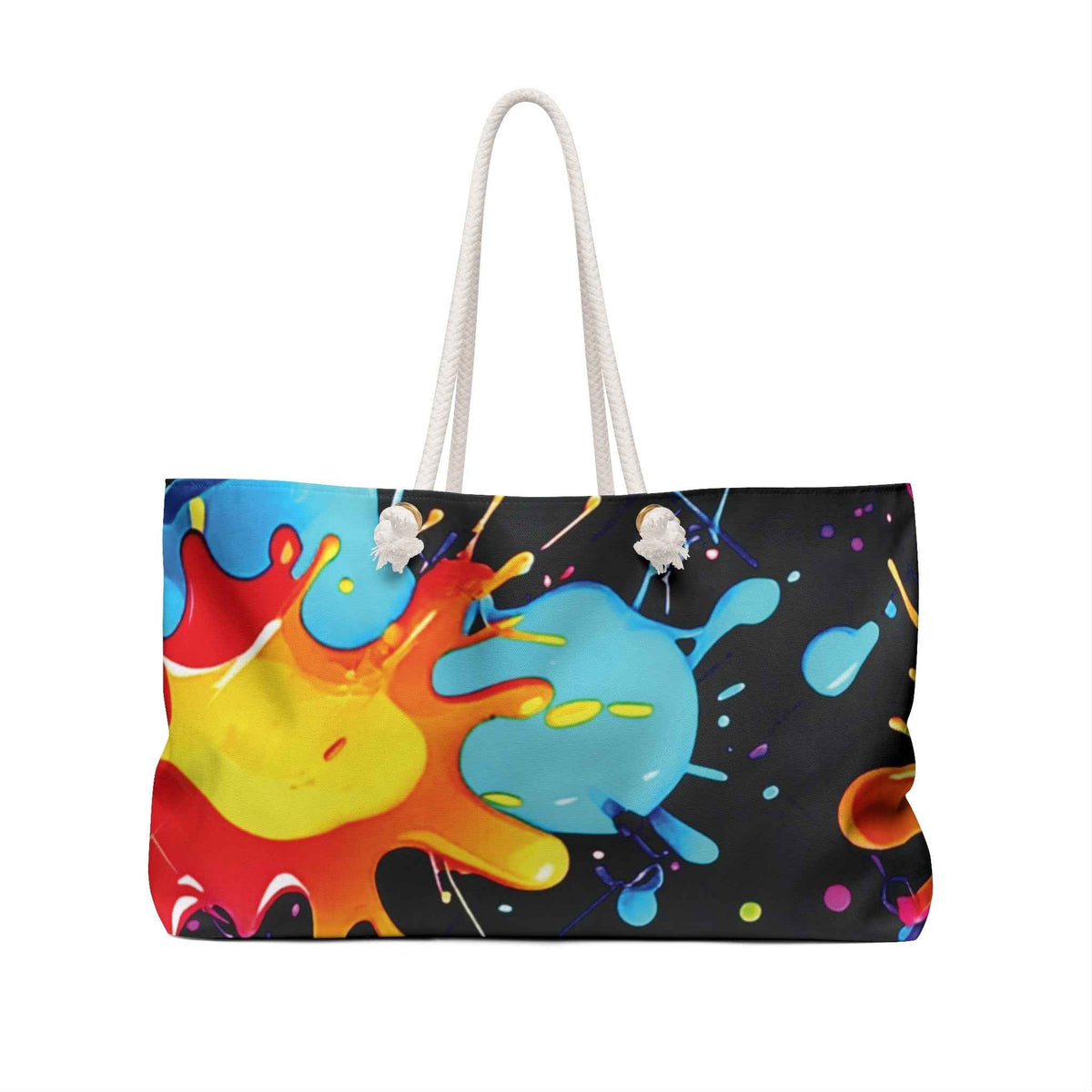 Sac de voyage néon éclaboussures de peinture | Sac fourre-tout éclaboussures colorées | Grand sac fourre-tout