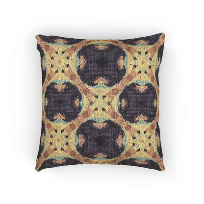 Oreiller tissé à motif mosaïque géométrique | Coussin décoratif à carreaux style bohème