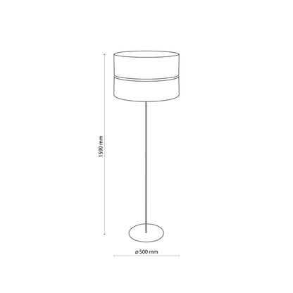 HILTON Black & Gold Floor Lamp for Living Room & Bedroom