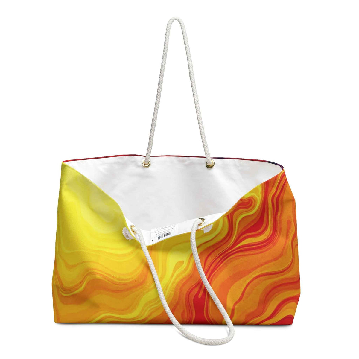 Sac de voyage abstrait ardent à motif de spirale | Sac fourre-tout de voyage à dégradé de marbre