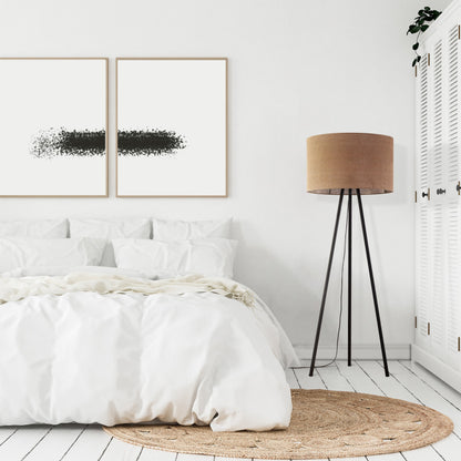 Lampadaire en JUTE Tressé Naturel pour Salon, Chambre et Coin Lecture – Éclairage Minimaliste Scandinave