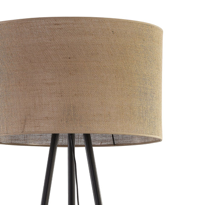 Lampadaire en JUTE Tressé Naturel pour Salon, Chambre et Coin Lecture – Éclairage Minimaliste Scandinave