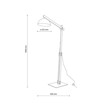 Lampadaire scandinave blanc OSLO pour salon et bureau (Liquidation)