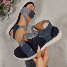 Sandales de plage à plateforme en tissu pour femmes
