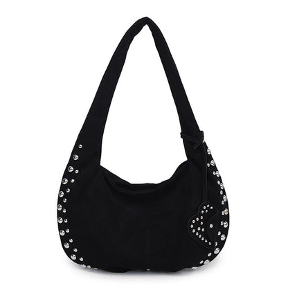 Soft Plush Underarm Tote Bag for Women, Casual Everyday Shoulder Handbag