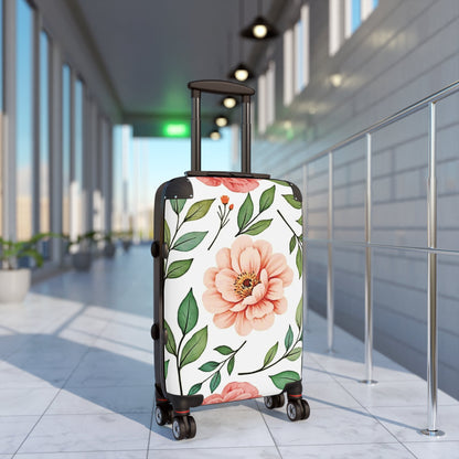 Valise cabine florale — Bagage de voyage Pivoine Rose