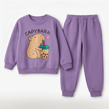 Capibara Tea Cotton Jogger Set