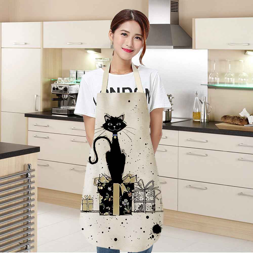 Tablier de chat mignon style dessin animé européen et américain