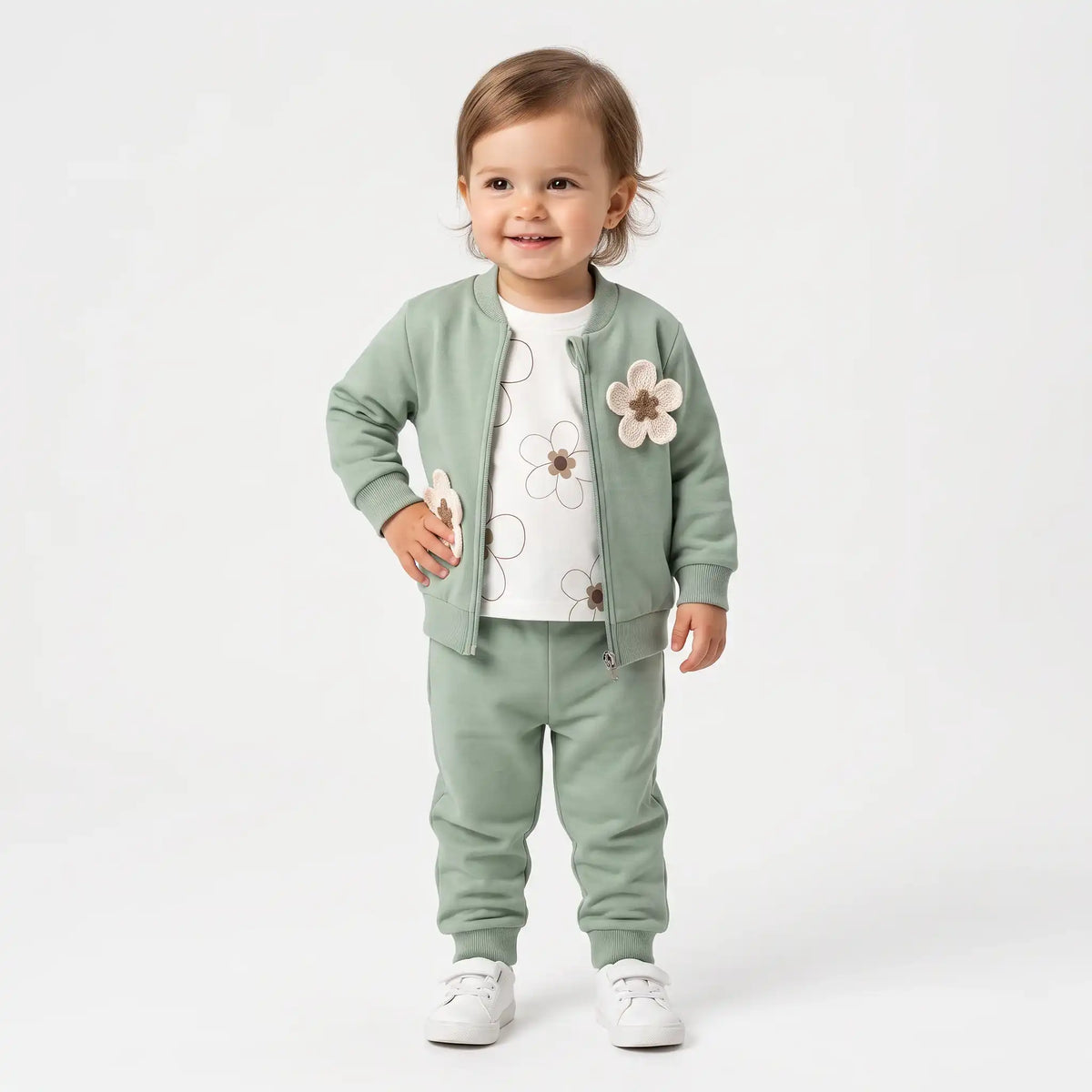 Floral Charm 3PC Jogger Set