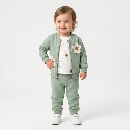 Floral Charm 3PC Jogger Set