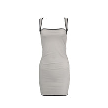 Women’s Elegant Square-Neck Color-Block Slip Dress – Sleeveless Casual Summer Midi Dress