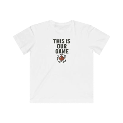 T-shirt jeune « C'est notre jeu » – Motif feuille d'érable canadienne
