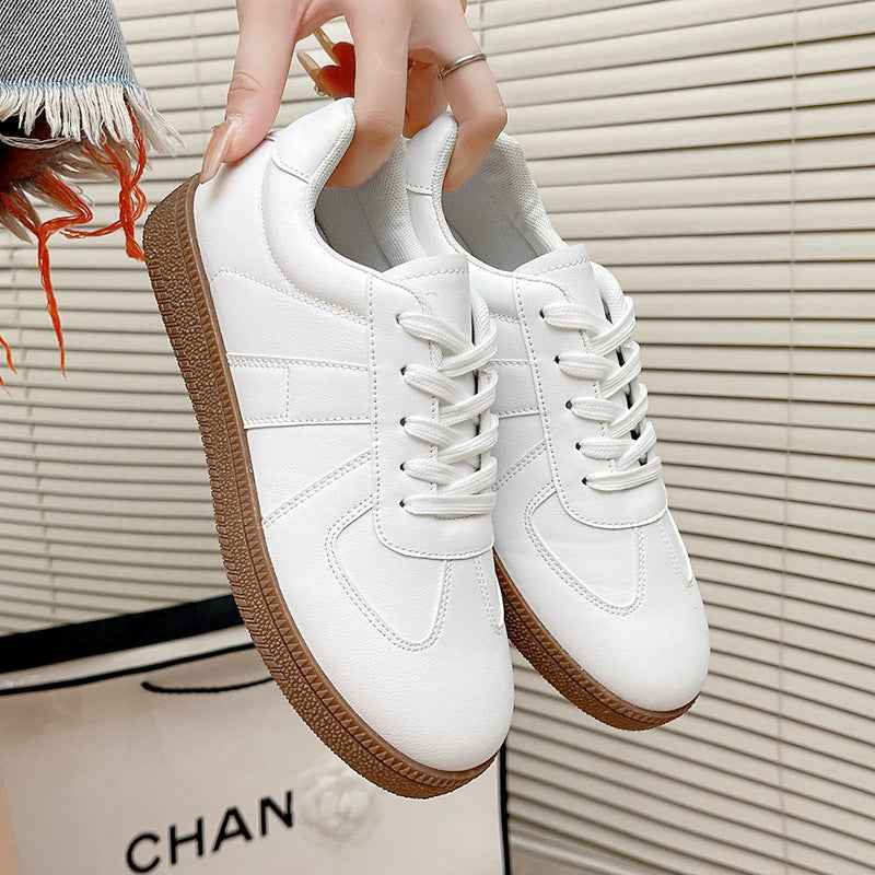 Baskets décontractées rétro pour femmes, chaussures plates à couche unique