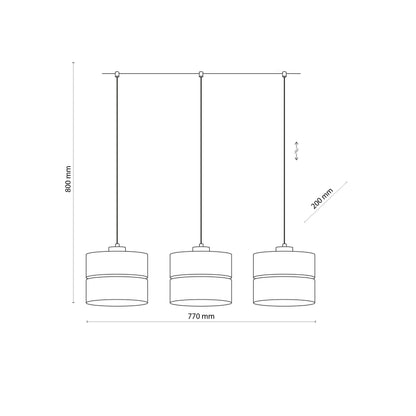 Eco Scandinavian 3-Light Pendant for Kitchen Island & Dining Table