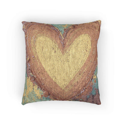 Oreiller Tressé Cœur Rustique | Coussin Déco Bohème Chic
