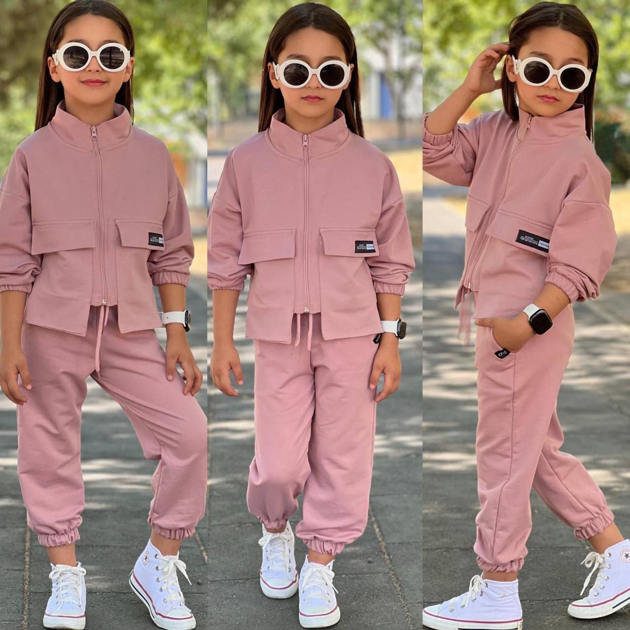 Ensemble Décontracté Filles Chic avec Poches