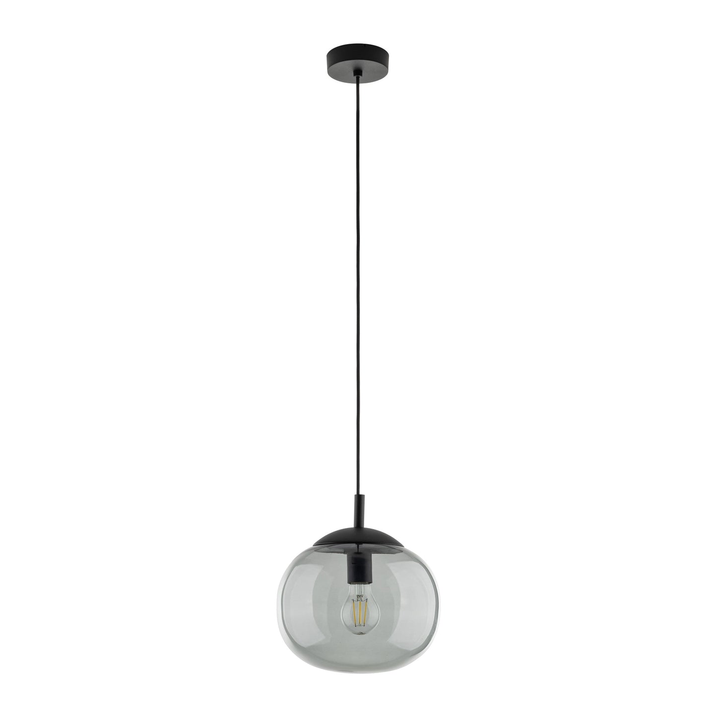 Suspension scandinave en verre et graphite VIBE pour îlot de cuisine et table à manger