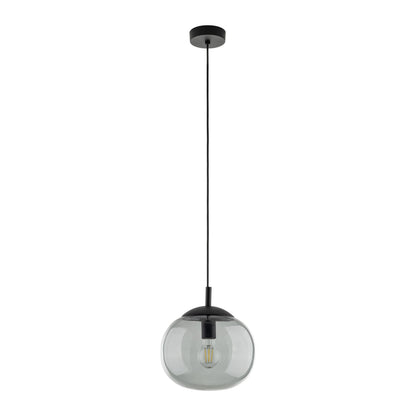 Suspension scandinave en verre et graphite VIBE pour îlot de cuisine et table à manger