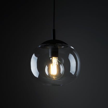 Suspension scandinave en verre et graphite VIBE pour îlot de cuisine et table à manger