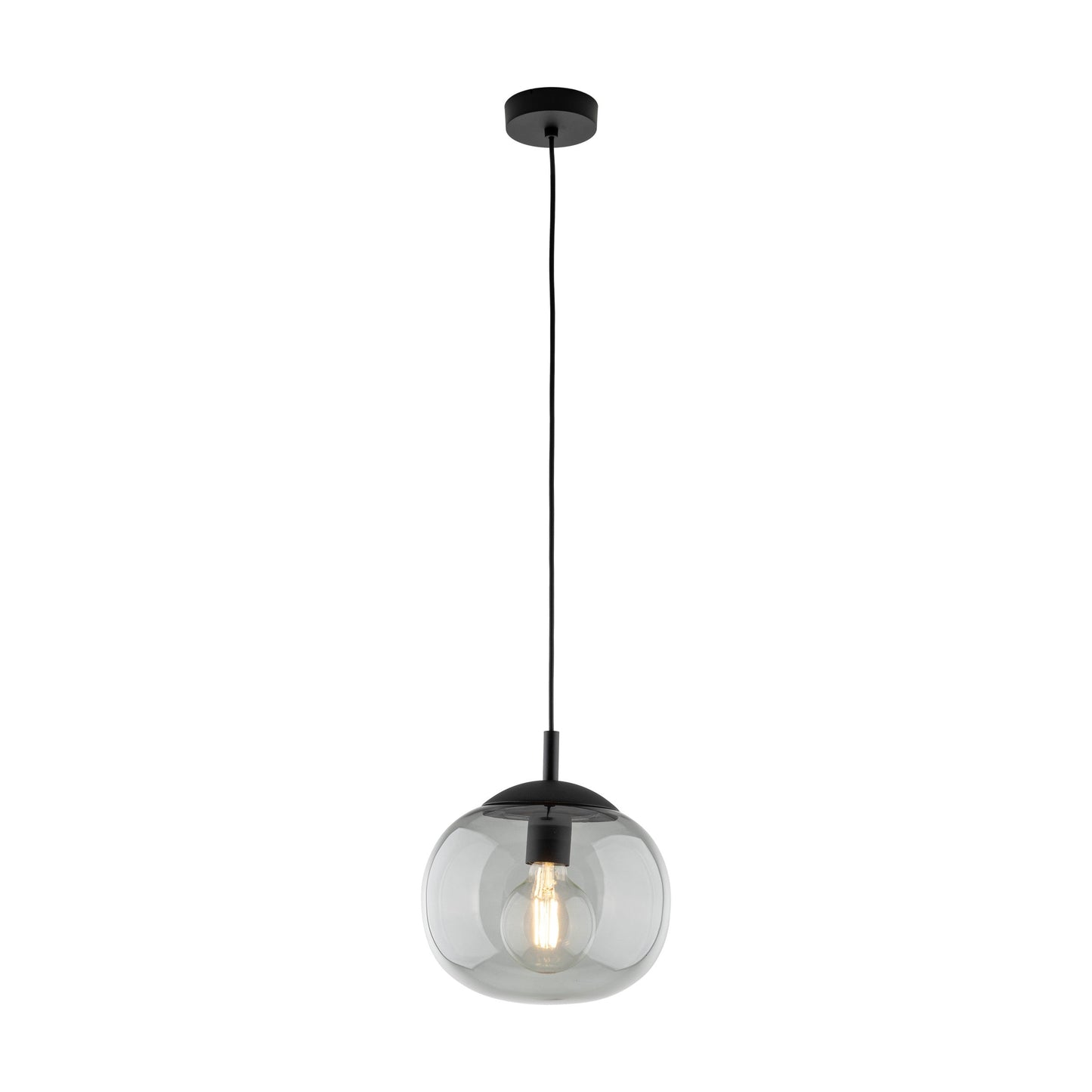 Suspension scandinave en verre et graphite VIBE pour îlot de cuisine et table à manger
