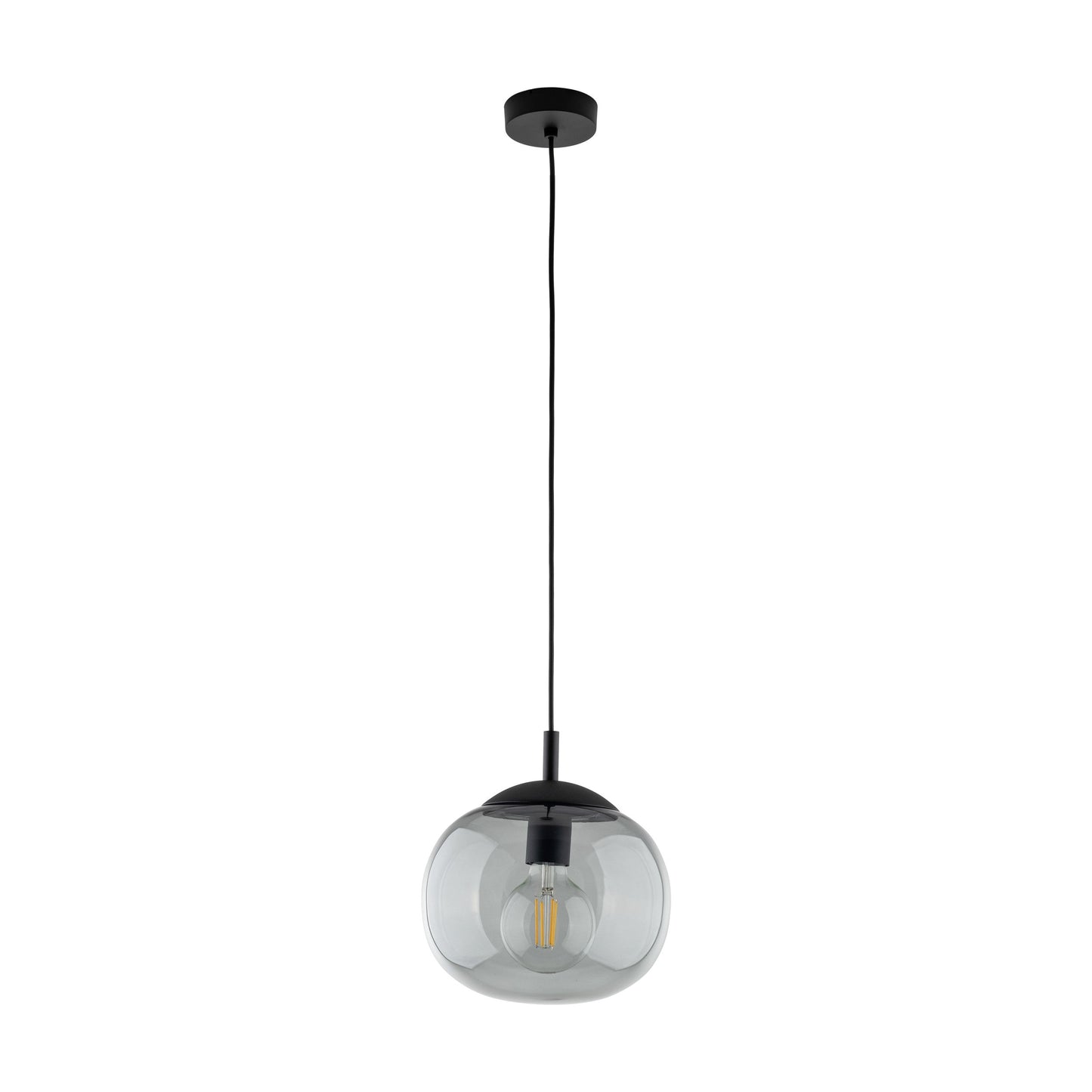 Suspension scandinave en verre et graphite VIBE pour îlot de cuisine et table à manger