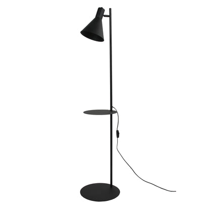 JUMP Black Industrial Tray Floor Lamp for Living Room & Reading Nook