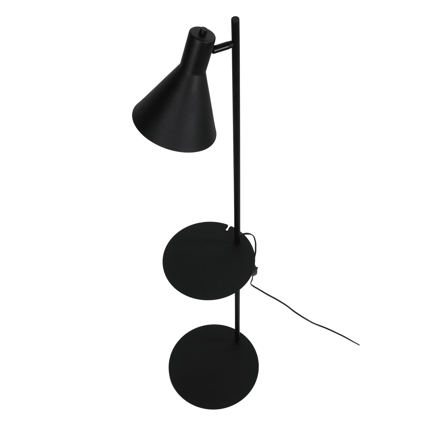 JUMP Black Industrial Tray Floor Lamp for Living Room & Reading Nook