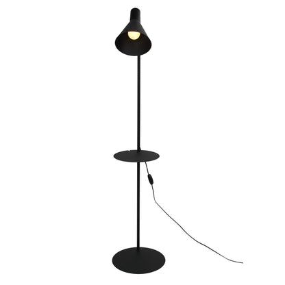 JUMP Black Industrial Tray Floor Lamp for Living Room & Reading Nook