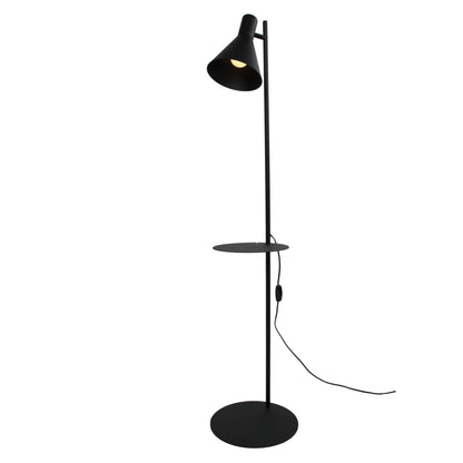 JUMP Black Industrial Tray Floor Lamp for Living Room & Reading Nook