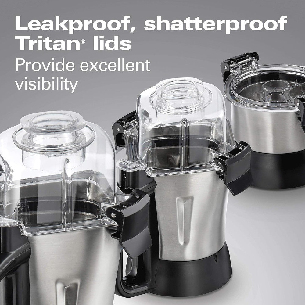 HAMILTON BEACH PROFESSIONAL 58770 2.2 HP 120V Mixer Grinder and Juicer - Refurbished with Home Essentials warranty