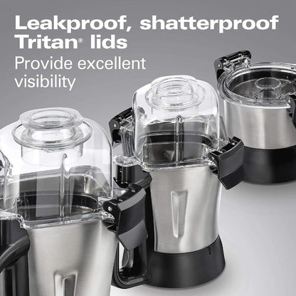 HAMILTON BEACH PROFESSIONAL 58770 2.2 HP 120V Mixer Grinder and Juicer - Refurbished with Home Essentials warranty