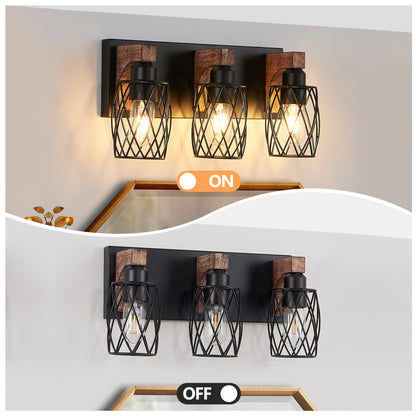 18-Inch Industrial Vintage 3-Light Wall Sconce (United States Delivery Only)