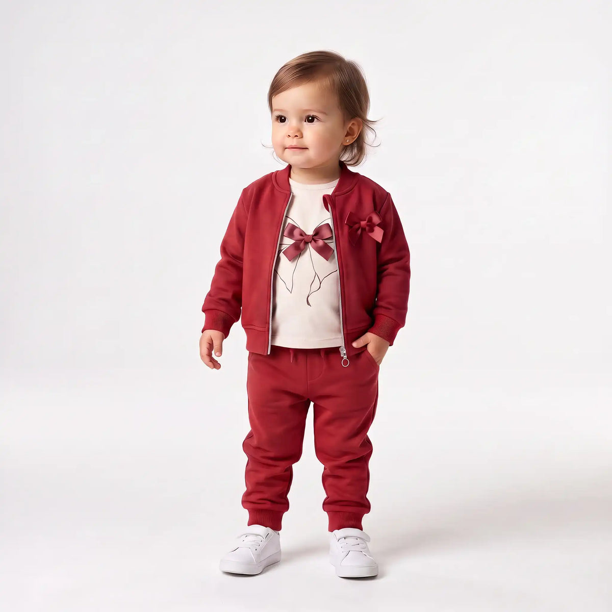 Baby Bow 3PC Jogger Set