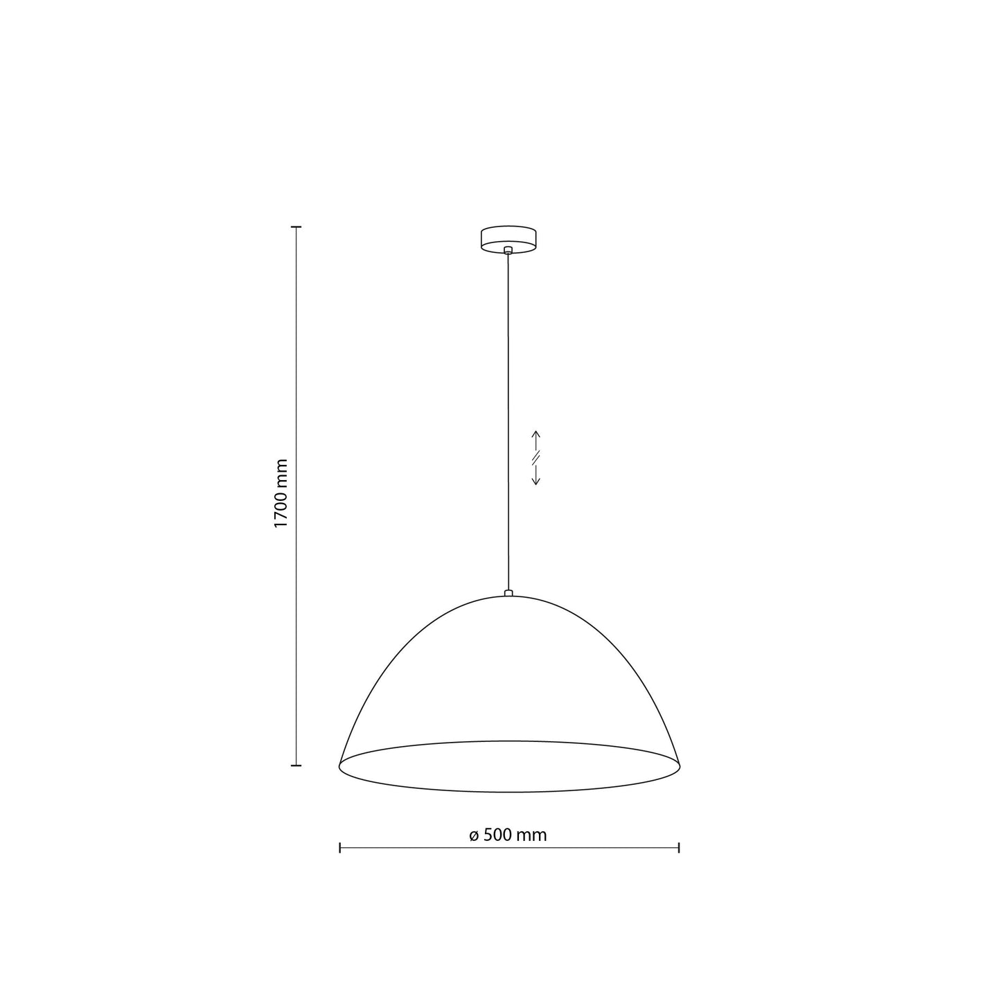 Suspension grande coupole FARO pour îlot de cuisine et table à manger