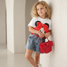Ensemble et sac en jean rouge pour filles