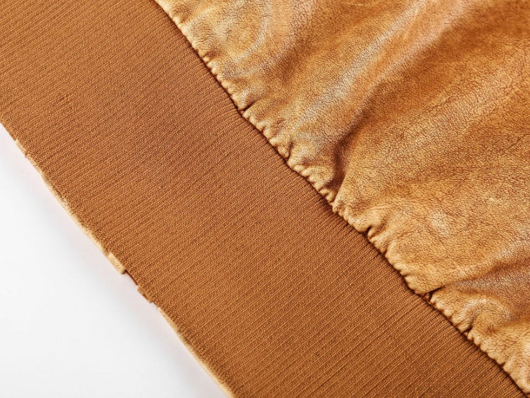 Veste à capuche en similicuir pour homme – Manteau décontracté zippé en faux cuir pour l'automne et l'hiver
