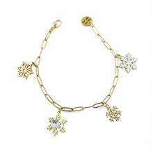 Bracelet Chute de Neige Dorée - Collection Noël 2025
