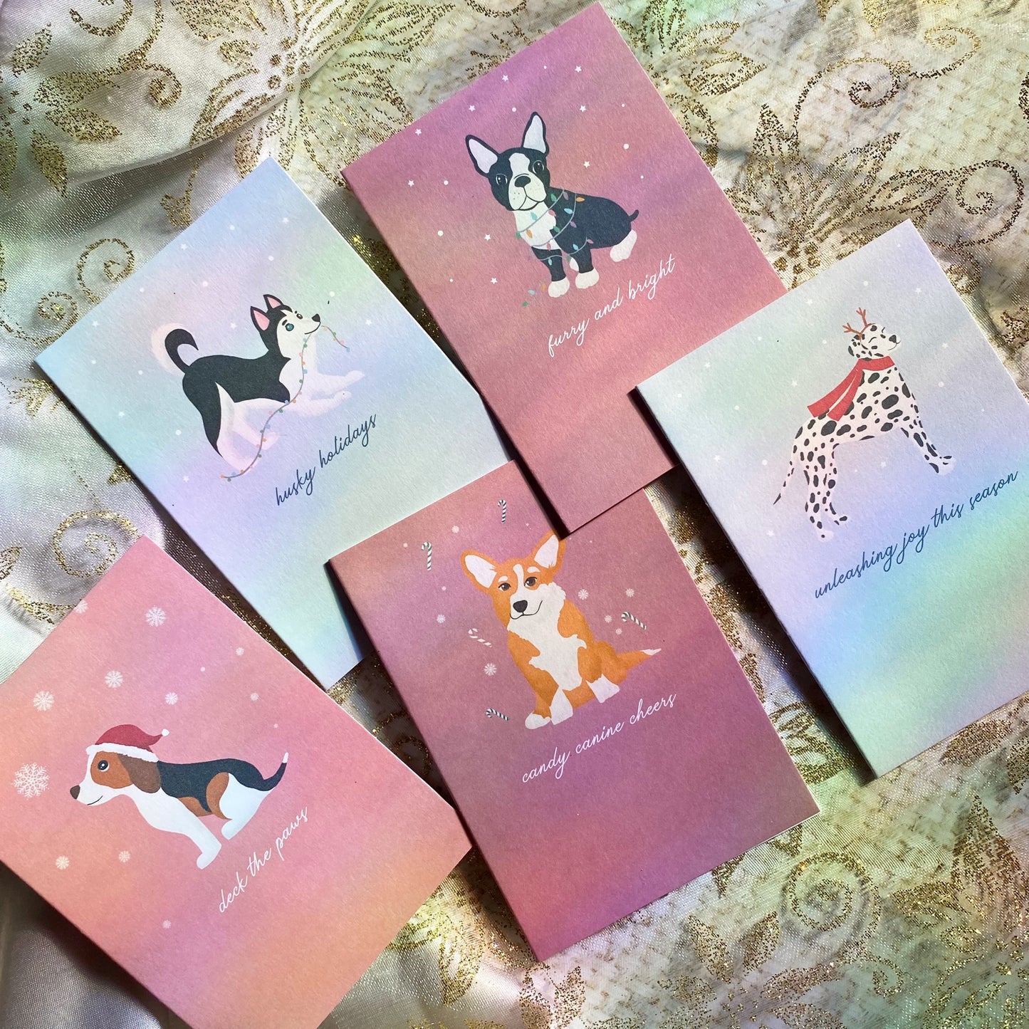 Carte de vœux mini | Chien canin bonbon | Corgi