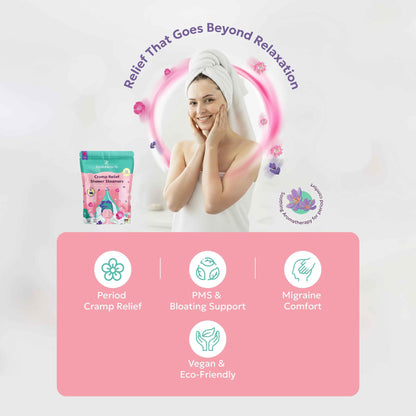 Vaporisateurs de douche Zen & Hearth Cycle Comfort – Aromathérapie bien-être avec de la sauge sclarée, de la lavande et du géranium pour des rituels apaisants pendant le cycle menstruel – Fabriqué au Canada