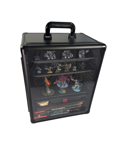 Vitrine d'exposition EVORETRO pour figurines avec 5 plateaux magnétiques