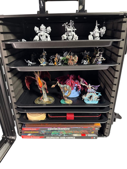Vitrine d'exposition EVORETRO pour figurines avec 5 plateaux magnétiques