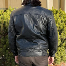 Blouson Aviateur en Cuir Double Poche Homme BOL