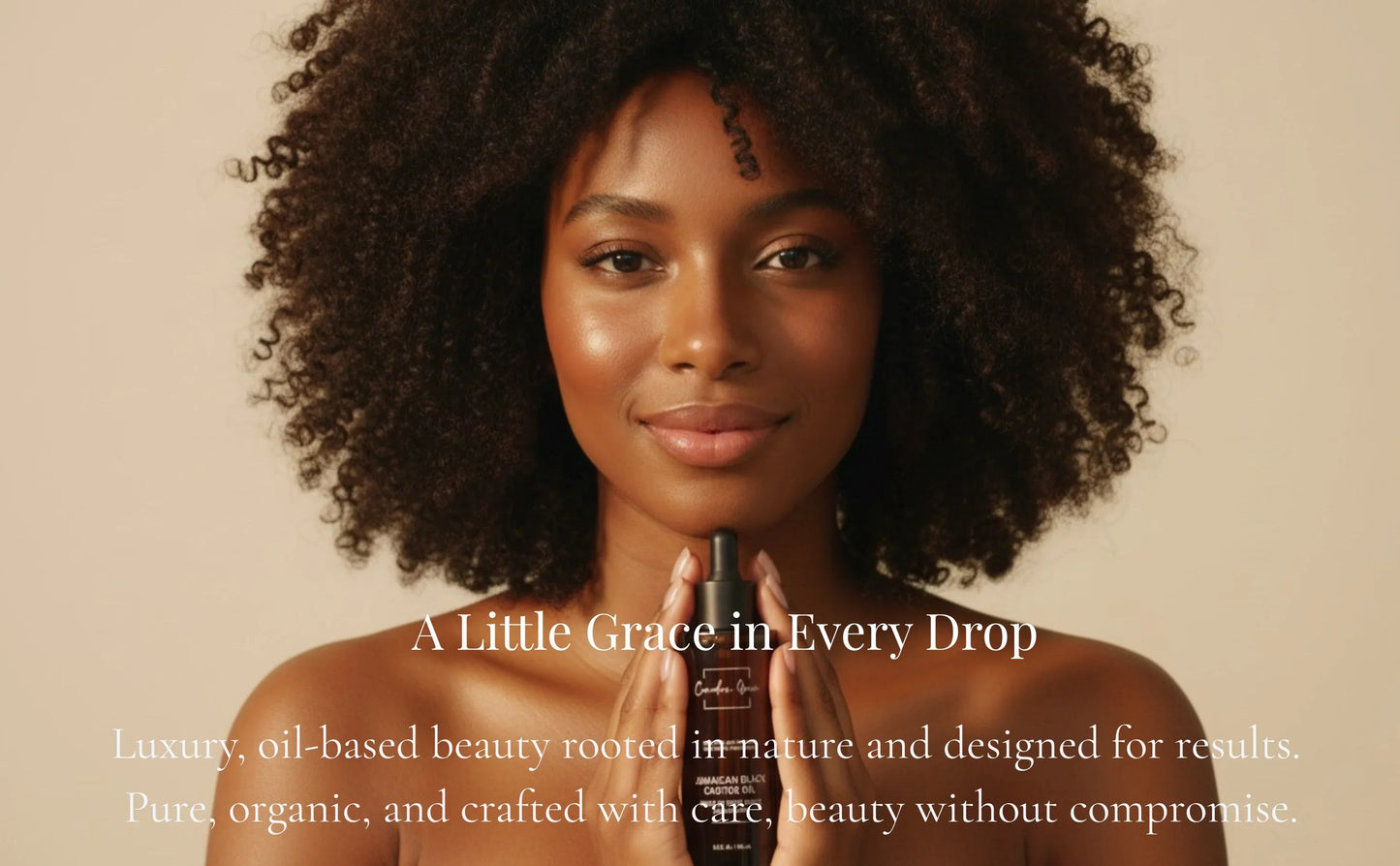 Canadian Grace Huile de Ricin Noire de Jamaïque 100 % Biologique – Pour la Croissance des Cheveux, les Bords et la Force des Racines