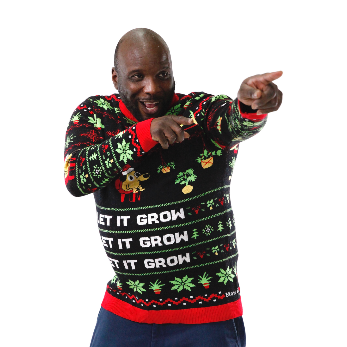 LAISSEZ-LE POUSSER - Pull de Noël moche Plante