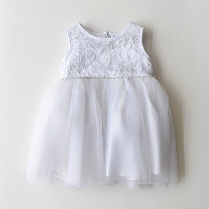 Robe de cérémonie bébé en dentelle illusion