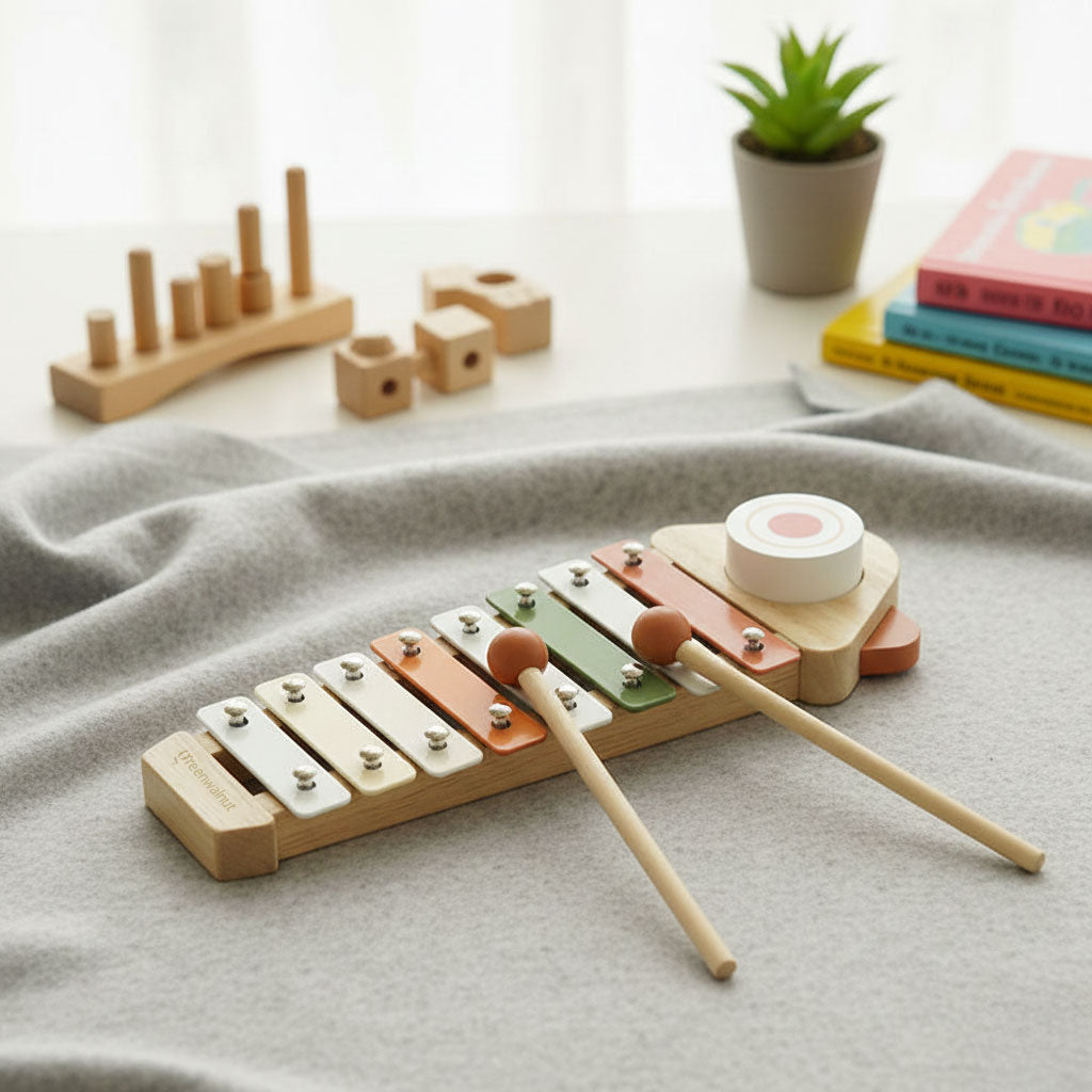 Wooden Xylophone - 8 Key Musical Toy for Kids